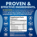 Tabla nutricional del suplemento The Veggie Doctor QWELL Omega-3 Vegano 120 cápsulas blandas