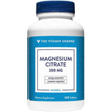 Frasco de suplemento The Vitamin Shoppe Citrato de Magnesio 200 mg 300 Tabletas
