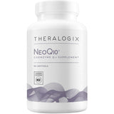 Frasco de suplemento Theralogix Coenzima Q10 NeoQ10 90 cápsulas blandas