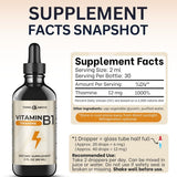 Tabla nutricional del suplemento Think Above Vitamina B1 60 ml
