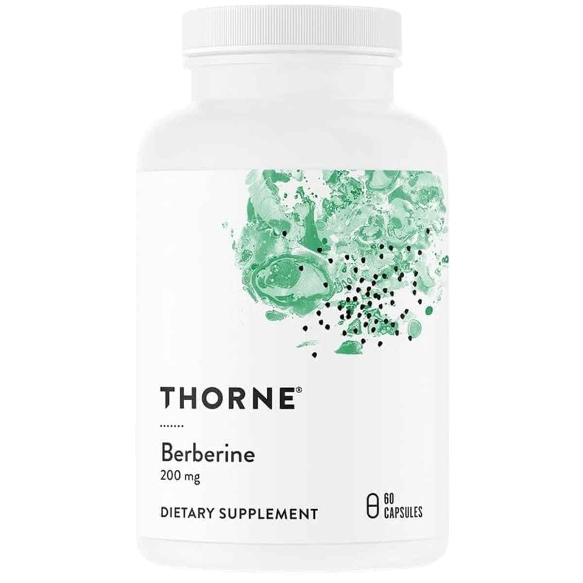 Frasco de suplemento Thorne Berberina HCl 200 mg 60 Cápsulas