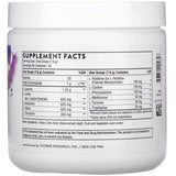 Tabla nutricional del suplemento Thorne Complejo de Aminoácidos sabor bayas 30 porciones polvo