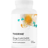 THORNE Omega 3 con CoQ10 450 mg EPA 180 mg DHA 90 cápsulas blandas frontal