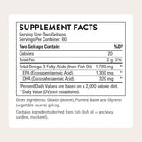 Información del suplemento THORNE Super EPA Pro 1300 mg EPA 320 mg DHA