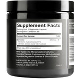 Tabla nutricional del suplemento Toniiq Berberina 90 cápsulas