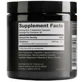 Tabla nutricional del suplemento Toniiq L-Glutatión 1000 mg 120 cápsulas