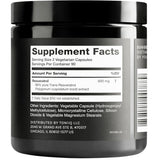 Etiqueta del frasco Toniiq resveratrol 600 mg, 180 cápsulas vegetarianas