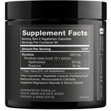 Tabla nutricional del suplemento Toniiq Rhodiola 600 mg 120 cápsulas