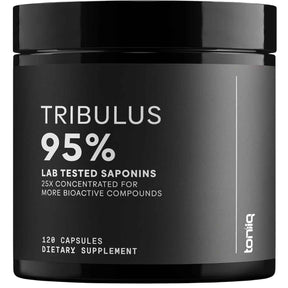 Frasco de suplemento Toniiq Tríbulos Terrestre 1300 mg 120 cápsulas
