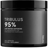 Frasco de suplemento Toniiq Tríbulos Terrestre 1300 mg 240 cápsulas