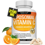 Frasco de suplemento Toplux Nutrition Vitamina C Liposomal 1800 mg 90 Cápsulas