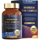 Frasco Totaria Health complejo de magnesio 12 en 1 120 cápsulas