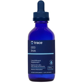 Frasco de suplemento Trace Minerals Hierro Iónico 22 mg 56 ml