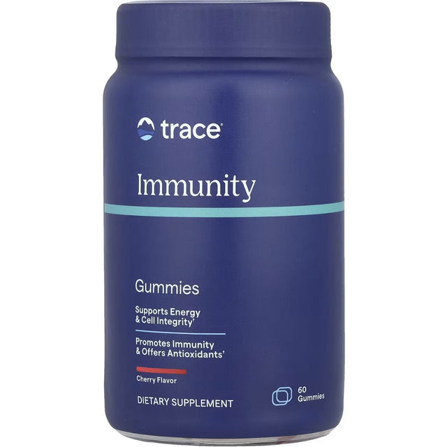 Frasco de suplemento Trace Vitamina C, Zinc y Vitamina D3 Cereza 60 gomitas