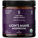 Frasco frontal de TRIBE ORGANICS Melena de León en presentación de 120 cápsulas