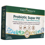 Purity Products Probiotic Super Pill™ Fórmula 3 en 1 Equilibrio Digestivo 13 Mil Millones CFU - 30 Cápsulas Vegetarianas - Haz Tu Pedido