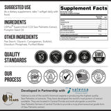 Tabla nutricional del suplemento Triquetra Extracto de Saw Palmetto 60 cápsulas blandas