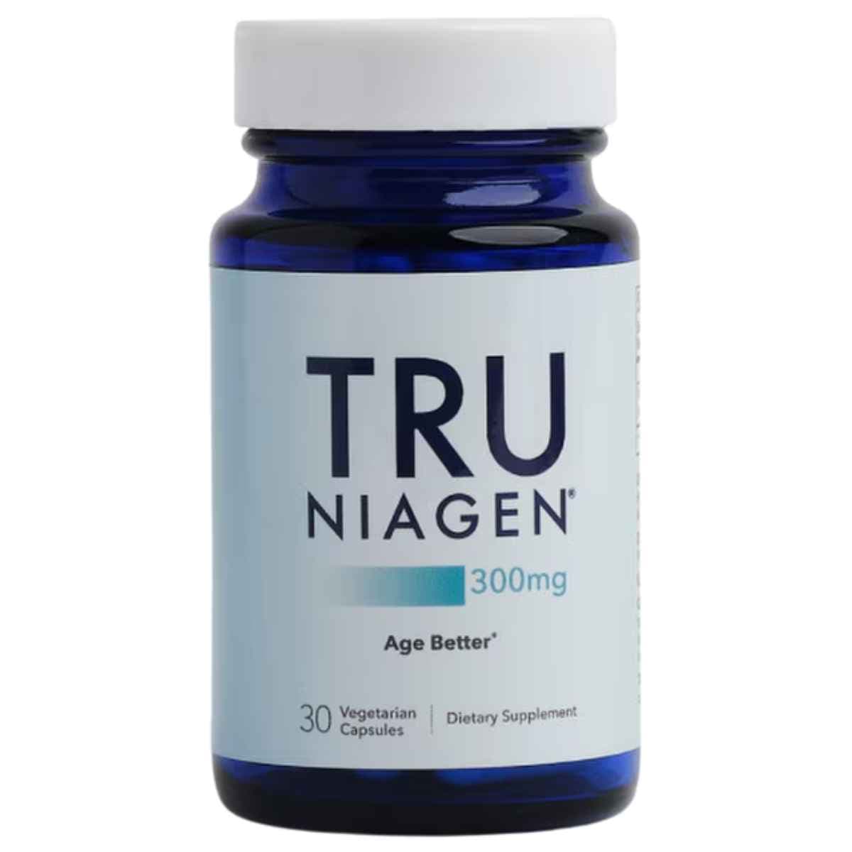 TRU NIAGEN NAD+ ribósido de nicotinamida 300 mg, frasco de 30 cápsulas vegetarianas