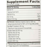 Tabla nutricional del suplemento Trunature Saw Palmetto 250 cápsulas blandas