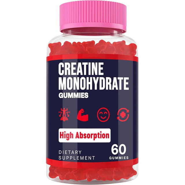 Frasco de suplemento Trupretty Monohidrato de Creatina 5000 mg 60 gomitas