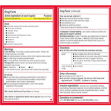 Tabla nutricional del suplemento Tylenol Acetaminofén 650 mg Liberación Prolongada 24 comprimidos