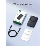 UGREEN PB561 junto a su caja, cable USB-C y manual de usuario.
