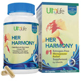 UltaLife Her Harmony fórmula femenina 60 cápsulas frasco con etiqueta