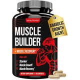 Frasco de suplemento UNALTERED Muscle Builder Ginseng Ashwagandha y Zinc 150 cápsulas