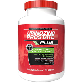 Frasco de suplemento Urinozinc Saw Palmetto + Beta Sitosterol 60 comprimidos