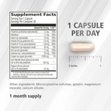 Tabla nutricional del suplemento Urinozinc Saw Palmetto formula Clásica 30 cápsulas