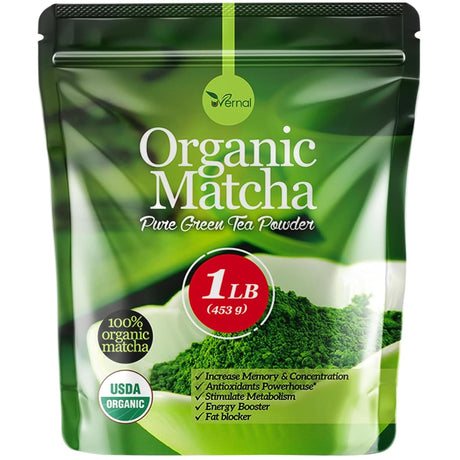 Bolsa de suplemento Uvernal Té Verde Matcha Orgánico 453 g