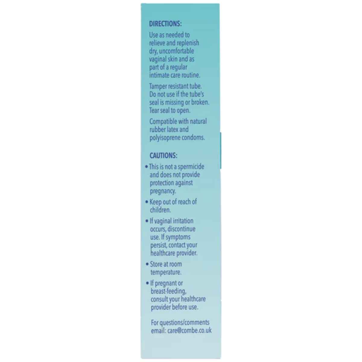 Lista de ingredientes del hidratante vaginal interno Vagisil con ácido hialurónico 8 aplicadores