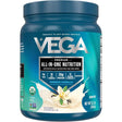 Frasco de suplemento Vega Proteína Vegana Todo-en-Uno Vainilla Francesa 344 g