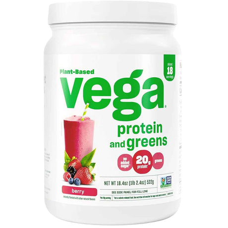 Envase de suplemento Vega Proteína y Vegetales 522g polvo