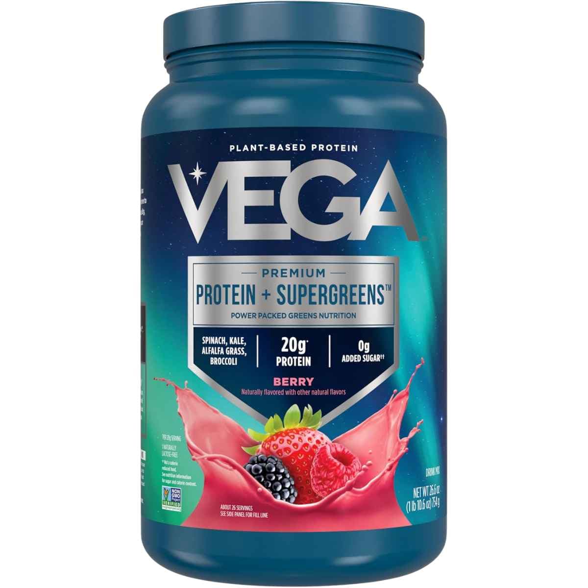 Envase de suplemento Vega Proteína y Vegetales 754g polvo