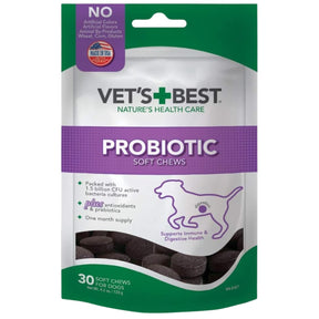 Bolsa de suplemento Vet's Best Probióticos para Perros 30 masticables