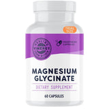 Frasco de suplemento Vimergy Glicinato de Magnesio 60 cápsulas
