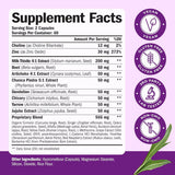 Tabla nutricional del suplemento Vimerson Health Cardo Mariano 120 cápsulas