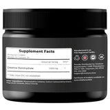 Tabla nutricional del suplemento Vinatura Monohidrato de Creatina 5000 mg 150 tabletas