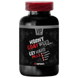 Frasco de suplemento VIP Vitamins Horny Goat Weed Complex 60 cápsulas.
