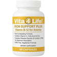 Frasco de suplemento Vita4Life! Hierro Quelado 40 mg 60 cápsulas