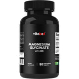Frasco de glicinato de magnesio con B6 Vitabod de 300 mg y 90 tabletas vegetarianas