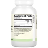 Tabla nutricional del suplemento Vitacost magnesio quelado, 180 tabletas