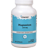 Frasco de suplemento Vitacost Óxido de Magnesio 200 cápsulas