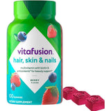 Frasco de suplemento Vitafusion Cabello Piel y Uñas 100 gomitas