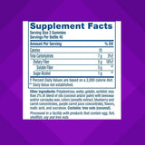 Tabla nutricional del suplemento Vitafusion Fibra para el Bienestar 90 gomitas
