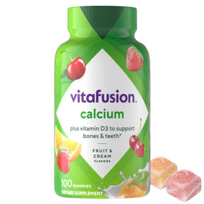 Frasco de suplemento Vitafusion Fosfato de Calcio 100 gomitas