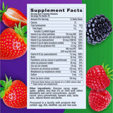 Tabla nutricional del suplemento Vitafusion Multivitamínico para Hombre 150 gomitas