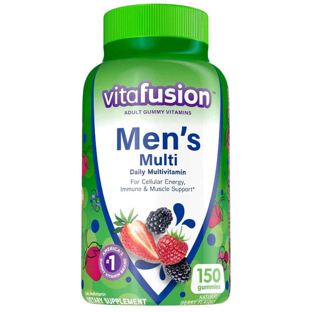 Frasco de suplemento Vitafusion Multivitamínico para Hombre 150 gomitas