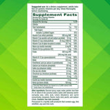 Tabla nutricional del suplemento Vitafusion Multivitamínico para Mujeres Sabor a Bayas 120 gomitas